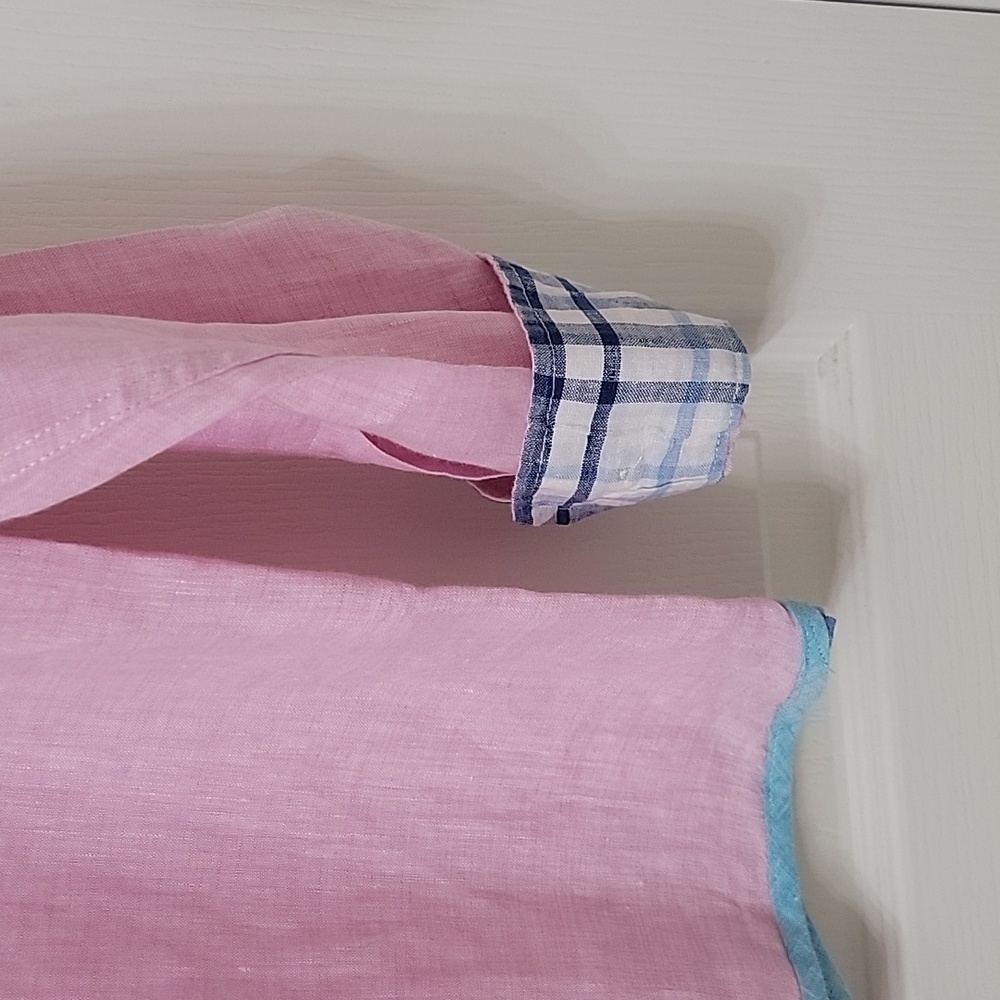 Report Collection, Size Xl Pink Linen Button Down… - image 2